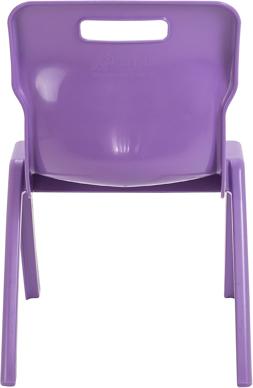 Titan One Piece Classroom Chair, Plastic, Purple, Size 5 for Ages 9-13 Years - Image 3