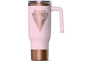 Hydrapeak x WNBA Officially Licensed Golden State Valkyries 40 oz Voyager with Handle and Sip and Straw Lid, Leakproof Insulated Tumbler, Cup Holder Friendly