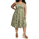 Torrid Women's Plus Size Button-Front Midi Dress