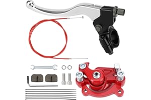 WNOOENG Mini Bike Brake Lever Cable Kit and Mini Bike Brake Caliper for Coleman CT100U CC100X Baja Doodle Bug DB30 Motovox MBX10 MBX11 79cc 97cc 100cc Mini Bike Parts (Red)