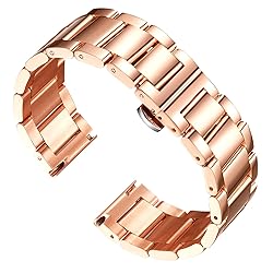 BINLUN Thick Stainless Steel Watch Band Metal Heavy