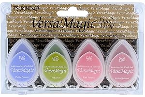 Tsukineko, VersaMagic, Dew Drop Ink Pad, 4 pack, Flower Pot