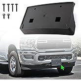Front License Plate Frame for Dodge Ram 2500/3500 / 4500/5500 2019 2020 2021 2022 2023 2024 2025 Front Bumper License Plate Holder Mounting Bracket Cover Replace # 68362197AA CH1068166