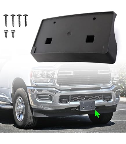 Supporto Portatarga Universale RED WOLF + Cornice Nera - Montaggio Anteriore Paraurti, Per Auto E Camion