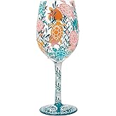 Enesco Lolita Designs Sea Turtle Delight Hand-Painted Artisan Wine Glass, 15 Ounce, Multicolor
