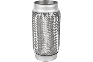 ALFLOW Exhaust Flex Pipe,1.75’’ x 6’’ Heavy Duty Exhaust Flex Pipe Stainless Steel,Universal Double Braid Exhaust Flex Tube For Cars,1pack