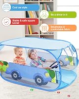 MAIKEHIGH Kids Play Tent and Tunnel 3 in 1 Ball Pit Indoor Outdoor view 4
