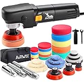 AUTIWOZ Mini Buffer Polisher, Car Polisher Waxer, 600W Rotary Polisher Machine with 33Pcs Polishing Kit, with 1" /2" /3" Base Pads M14 Thread Extension Shaft for Car Boat Sanding Polishing and Waxing