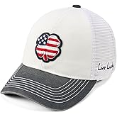 Black Clover, Unisex, USA 2T Vintage 3 Adjustable Hat, White Hat/3D USA Flag Clover, One Size