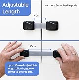 BABYGO Baby Safety Cupboard Locks 8 Pack Adjustable Straps Black view 3