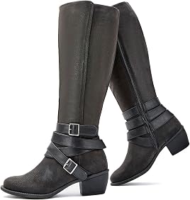 Luoika Women's Extra Wide Calf Knee High Boots Wide Width Knee High Winter Tall Boots.