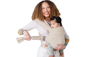 Lalabu The Simple Wrap Baby Wraps Carrier - Stylish Baby Sling Carrier for Newborns & Toddlers 13-28 lbs. Safety Tested, Easy-to-Use, Ergonomic, & Comfortable - Natural