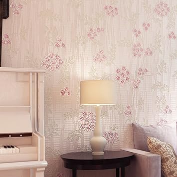 Romantische Rosa Garten Tapete Stempeln Blumchen Tapete Vliestapete Schlafzimmer Wohnzimmer Sofa Tv Hintergrund Wall 3dtapete A Amazon De Baumarkt