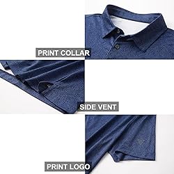 Golf Shirts for Men Dry Fit Short Sleeve Print