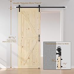 SMARTSTANDARD 36in x 84in Sliding Barn Door with