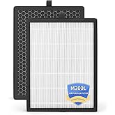 M200L Replacement Filter Compatible with MOOKA M200L Air Purifier, 3-In-1 High-Efficiency Filter 2 Pack