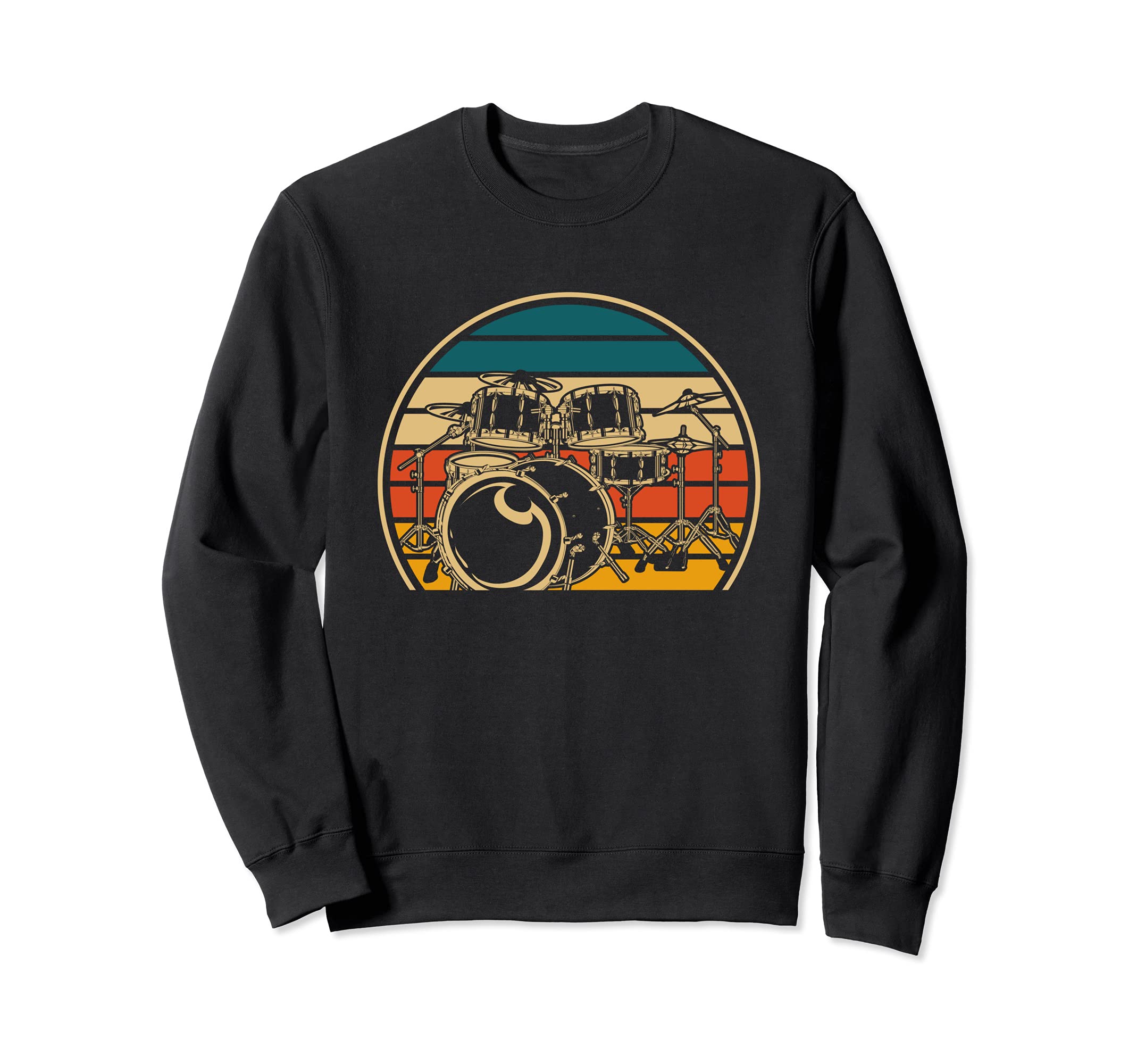 Retro Drummer Drum Set Rock Music Percussion Musician Drums Sweatshirt