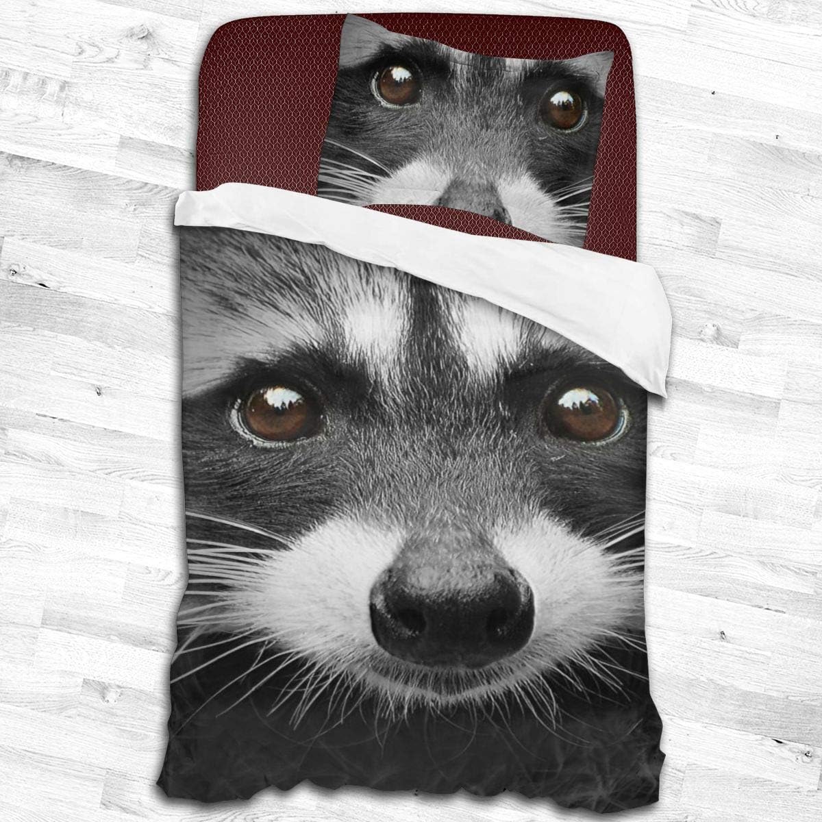 Black and White Raccoons Children's 2Piece Bedding Set