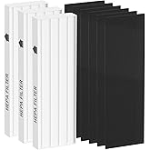 Ganteny True HEPA Filter Replacement Compatible with Fellowes AeraMax 100 90 DX5 DB5 Air Cleaner Purifier, Compared to Part 40101701 9287001 9324001, 3 x True HEPA Filter and 6 x Carbon Pre-Filter