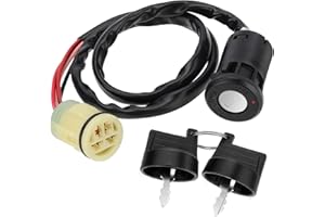 M MATI Ignition Key Switch for Honda Foreman 450 500 520 Rancher 350 400 420 Rincon 650 680 Rubicon 500 520 1998-2024 35100-HR6-A61