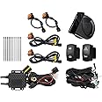 KEMIMOTO UTV Turn Signal Kit, Universal UTV ATV Street Legal Turn Signal with Rocker Switch, 110D Horn, Plug and Play Blinker