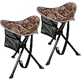 REDCAMP Tripod Folding Camping Stools for Adults, 17 Inch Tall 3 Legged Hunting Stools Portable Lightweight for Fishing Hikin
