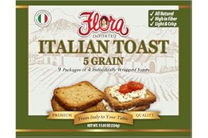 FLORA FINE FOODS Flora Foods - Italian Hard Toast 5 Grain (36 count)