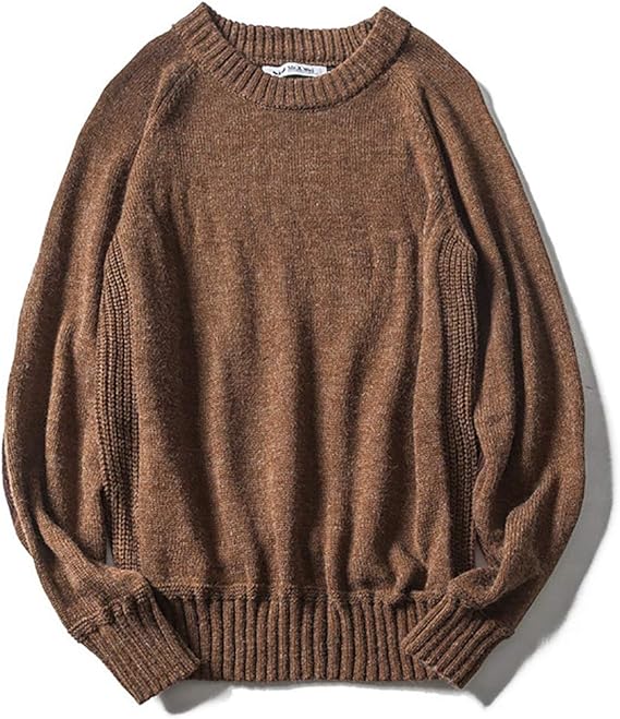 Amazon Lifelike メンズ セーター 畦編みニット 長袖 ベージュ シンプル ゆったり 男女兼用 インナー トップスbkmy003 Brown Xl セーター 通販