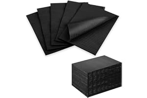 Gusnilo Nail Art Table Mat - Disposable Nail Paper Towels (50PCS) - Black Waterproof 3-Ply Nail Art Paper 13" X 18" Pads for Nail Table Decoration Kit, Nail Art Accessories