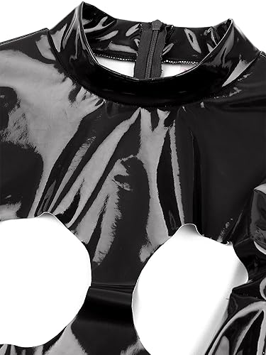 ACSUSS Womens Hollow Out Crotchless Jumpsuit Open Chest Long