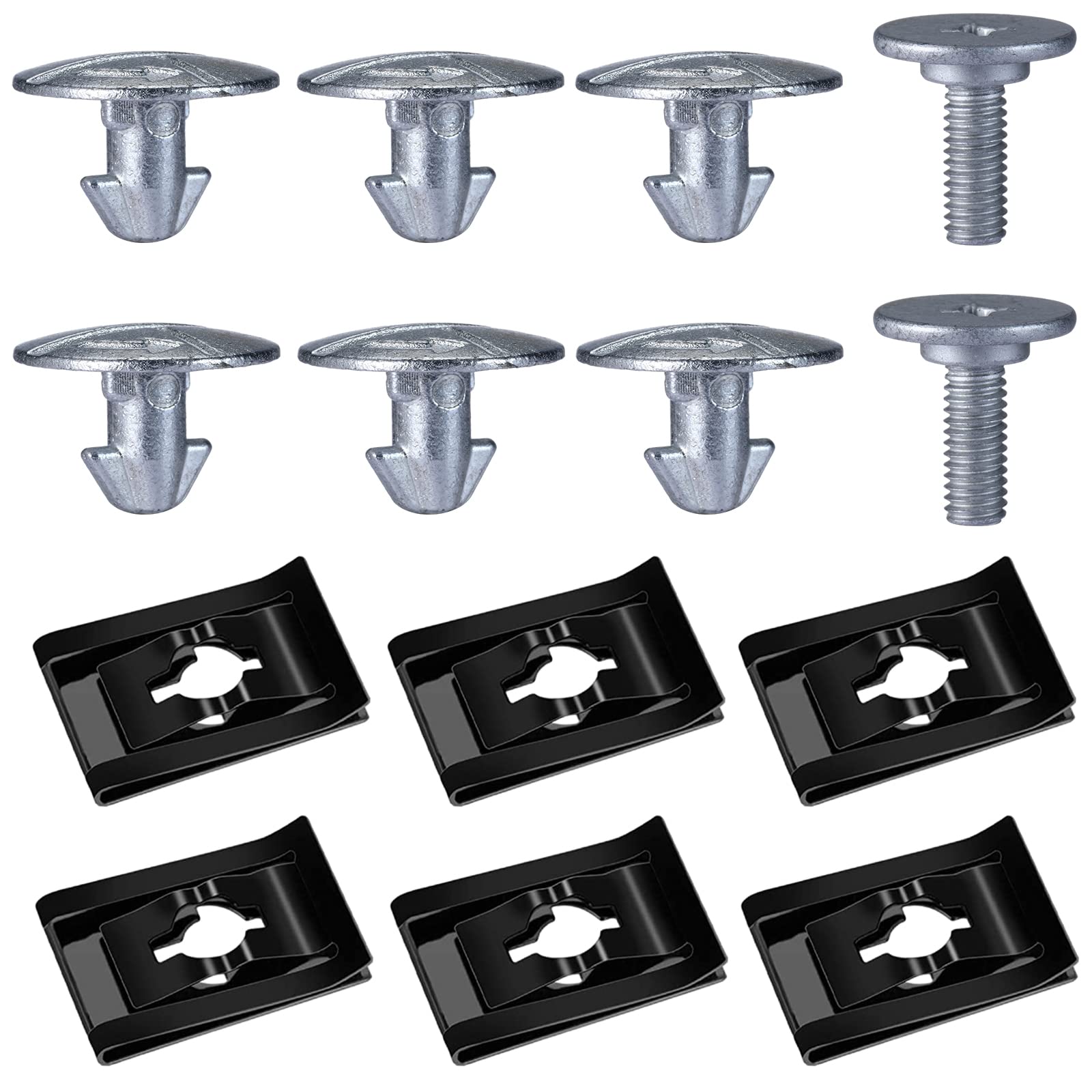 Photo 1 of ***PARTIAL SET/ MISSING ASSEMBLY PIECES*** VEXPLO Lower Engine Cover Pin Screws Bolts Radiator Access Cover Fastener Pin Clips Splash Shield Hardware Compatible With Honda Civic Accord CRV Acura, 14 Pcs