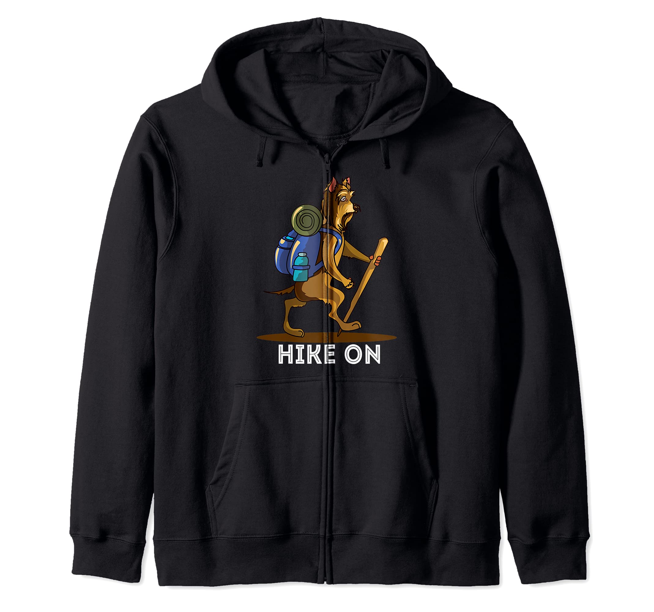 Yorkie Dog Love-r Mountain Hiking Hiker Zip Hoodie