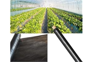 Dimo Agricultural Black Plastic Mulching Film, Garden Weeds Control Biodegradable Film, 14micron Thickness Strawberry Tomato 