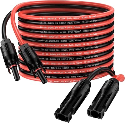 Proster Solar Panel Extension Cable 10 AWG 6mm² 10m Pair IP68 2-Cord