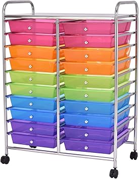Amazon Com Mutli Color Rolling Cart Storage Scrapbook Paper