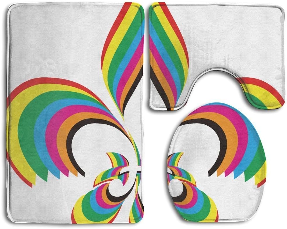 RedBeans Alfombra de baño Fleur De Lis Una Ilustración Con Flor De Lis