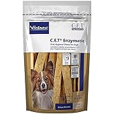 Virbac C.E.T. Enzymatic Oral Hygiene Chews, Small Dog, 30 Count,Beef,0.65 pounds