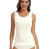 Codida Lace Camisole for Women Cotton Tank Tops Airy Soft Comfy Stretch Cami Undershirt for Layering