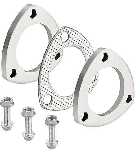 ALEEIK Split Flange,2 Inch Split Flange Oval Split Exhaust Flange Universal Carbon Steel Exhaust - View #7