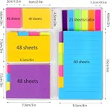 Thboxes 400 Pcs Sticky Notes Set Multicolor with PU Leather Cover view 2