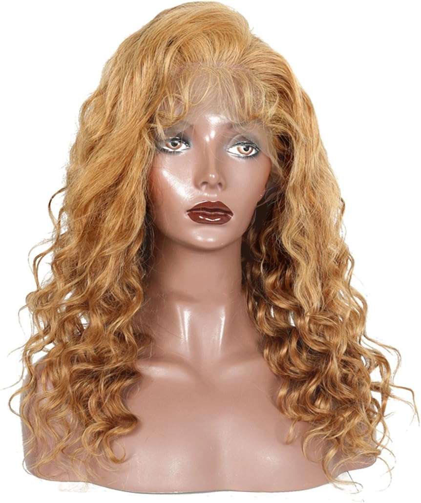 Doren 360 Lace Wigs With Baby Hair Pre-plucked For Black Women #27 Dark Blonde Color 360 Lace Frontal Wig Brazilian Human Hair 130% Density 22"