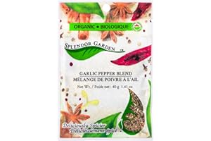 Splendor Garden Organic Garlic Pepper Blend - 40 g