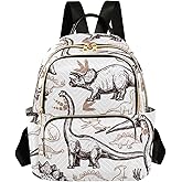 Mini Backpack Purse for Women Lightweight Girls Small Size Animal Dinosaurs Pattern School Teens College Traveling