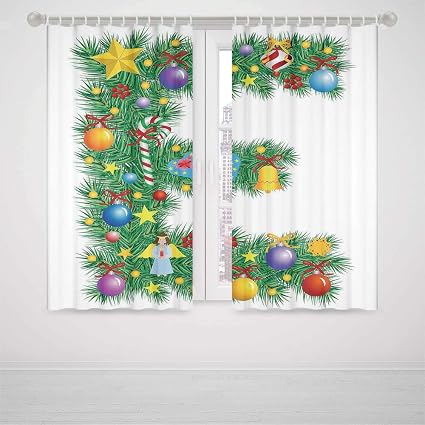 Cortinas Para Recámara Con Diseño De Letra E En Inglés