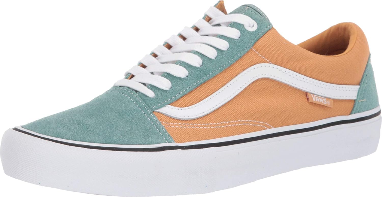 vans old skool pro oak buff & oil blue skate shoes