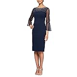 Alex Evenings Women's Short Shift Cocktail Dress