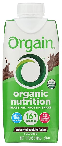 ORGAIN ORGANIC CREAMY CHOCOLATE FUDGE DRINK, 11 FZ