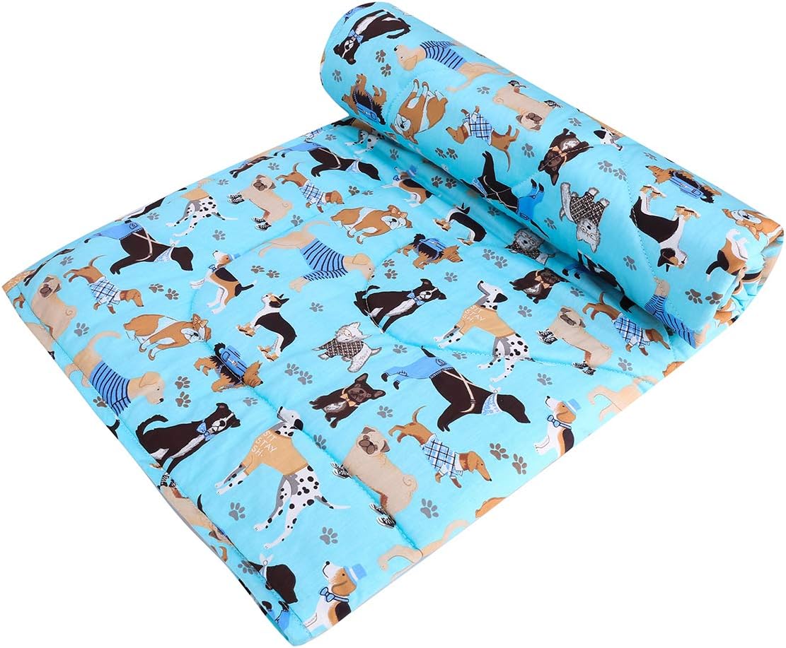 Kids Toddler Blanket - Soft Cot Nursery Comforter Quilts for Boys and Girls 33x42 Inch Cotton 1 Pack kids'crib Blankets Nursery Blanket Lightweight (Dog Pattern)
