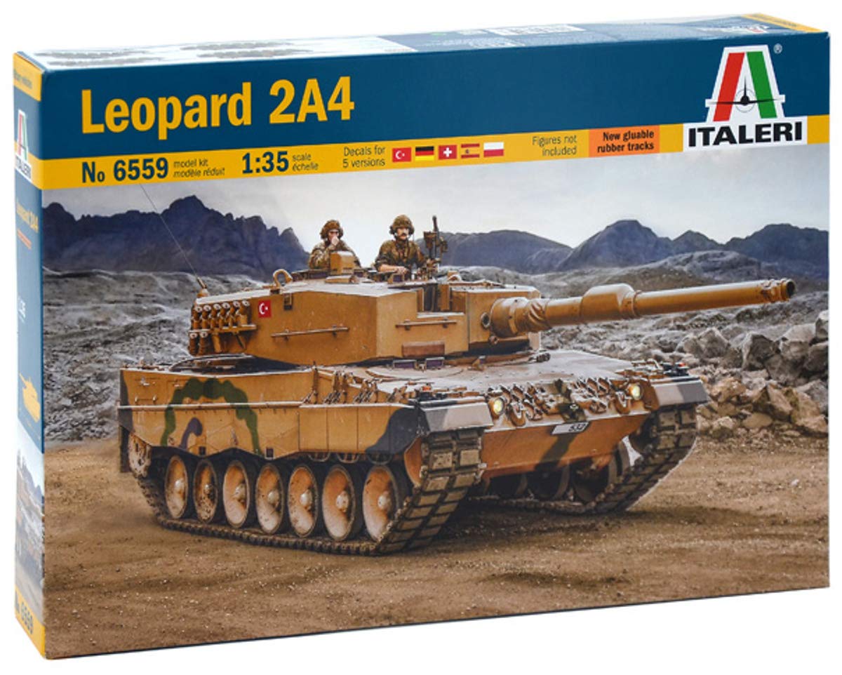 Italeri 510006559" 1:35 Leopard 2A4 Vehicle, Beige