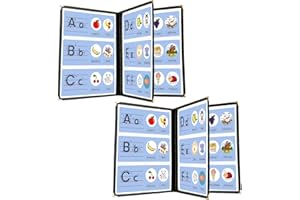 DUPDMKIN 2 Pack Menu Covers 8.5 x 11 Inch, 3 Page Restaurant Menu Covers, Menu Book for Homeschool, Menu Holder